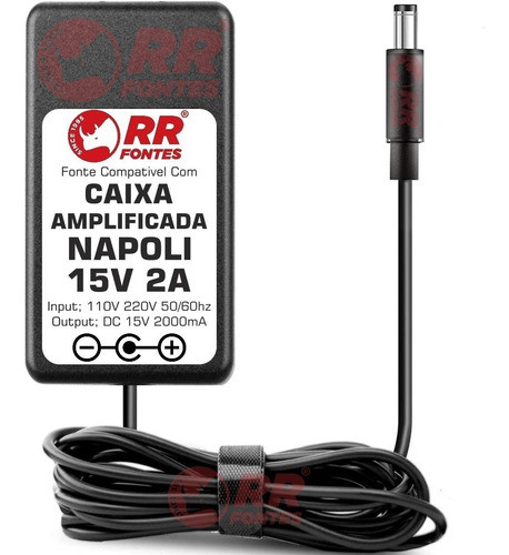 Fonte Carregador 15v P/ Caixa Ativa Som Amplificada Napoli 0