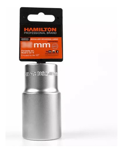 Bocallave Largo Hex Enc 1/2 18mm Hamilton Bhm18l 0