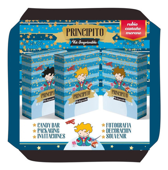 Kit Imprimible El Principito Cumpleaños Baby Shower Bautismo 0