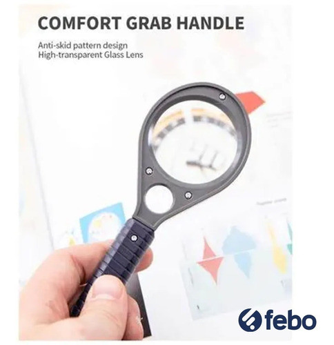 Lupa Portatil 3x 6x Lupa De Mano Aumento Febo 1