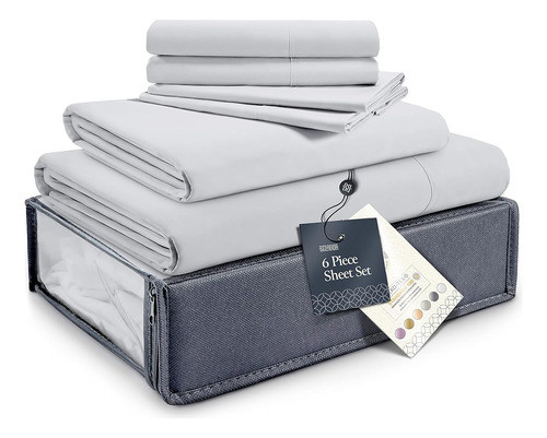 Belador Silky Soft King White Sheet Set -lujosas De Cama De 0