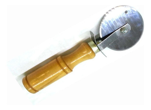 Rueda Corta Pizza Profesional Acero Inox. Mango Madera- 0