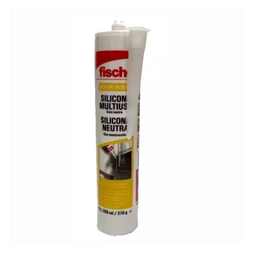 Sellador Silicona Neutra Transparente 260 Ml Fischer X 12 U. 0