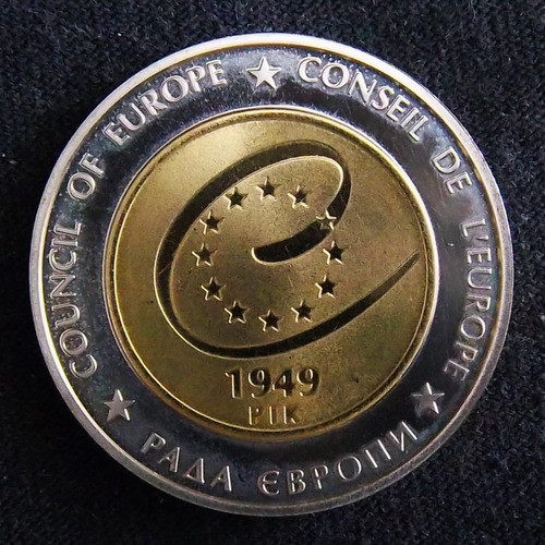 Ucrania 5 Hryvnia 2009 Sc Km 48 Consejo De Europa Escasa 1