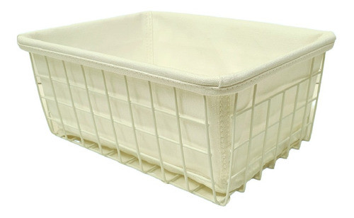 Canasto Metalico Blanco 28x22x12 Cm 0
