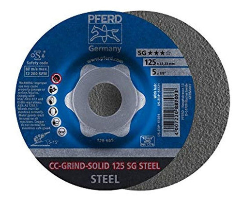 Pferd 61201 Disco De Desbaste Cc-grind-solid Diametro De 5 E 0