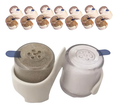 7 Set Mini Salt And Pepper Shaker Set Recargable Hotel Motel 0