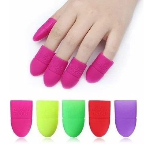 Capuchón Cápsula X10 Silicona Removedor Uñas Esculpidas 0