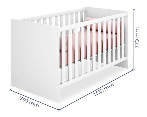 Jogo De Quarto Infantil Doce Magia Berço Vira Mini Cama 1