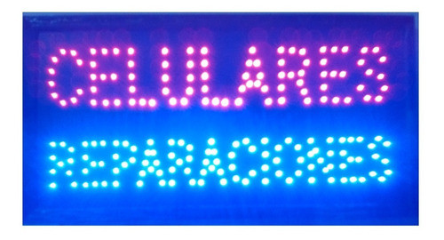 Cartel Led Celulares Reparaciones Accesorios Y 40 Más 0