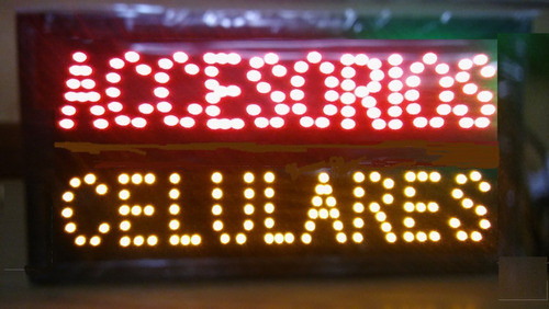 Cartel Led Celulares Reparaciones Accesorios Y 40 Más 1