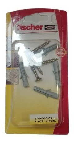 Kit De Tarugos S 6 + Tornillo 4.5x35 Fischer X 4 Unidades 1