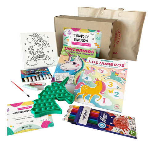 Set De Arte Niños Unicornio Para Pintar Colorear Popit Relax 0