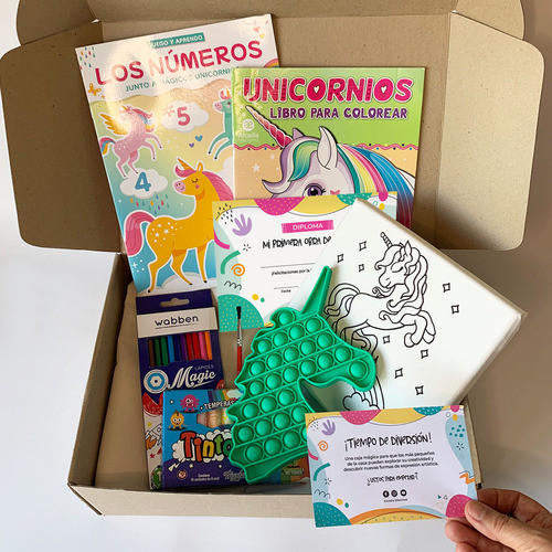 Set De Arte Niños Unicornio Para Pintar Colorear Popit Relax 1