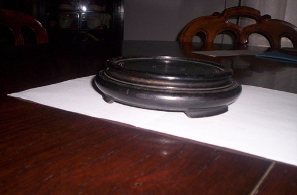Muy Antiguo Pedestal Base En Madera Para Florero Estatua 737 1
