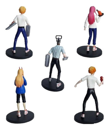 Set X5 Figuras Chainsaw Man Personajes Anime Gashapones Caja 1