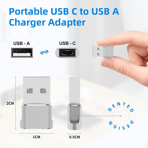 Helian Bani Adaptador Usb C Hembra A Usb Macho, Paquete De 4 1