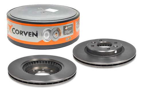Kit X 2 Disco Freno Ventilado Renault Logan 259mm Corven 0