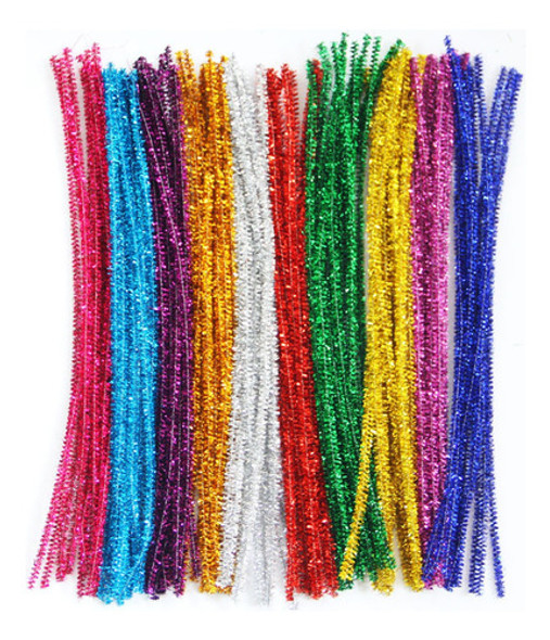 Haste De Chenille Metalizada Colorida 30cm - 500 Unidades 1