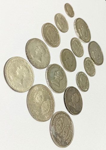 Lote 15 Monedas Plata Antiguas Oportunidad Coleccionistas !! 1