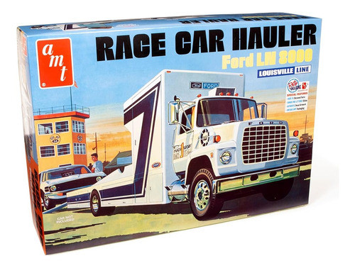 Amt Ford Ln 8000 Race Car Hauler 1:25 Kit De Modelo A Escala 0