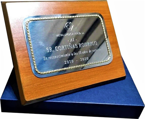 Plaqueta Placa Premio Conmemoracion Homenaje Recordatorio 1