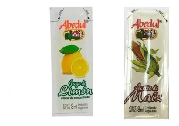 Aceite Limon Y Sal X250u Sobres Pouch Individuales 1