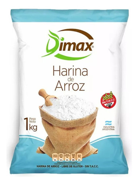 Dimax Harina De Arroz Sin Tacc 1kg 0 Dimax Harina De Arroz Sin Tacc 1kg 0