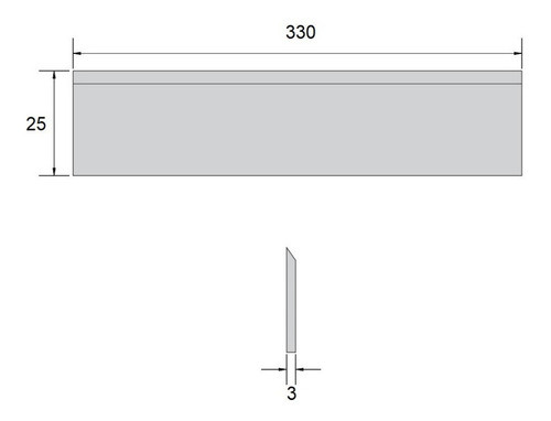 Faca Para Desempeno 330x25x3mm (peça) - Cód. 5060.07 1