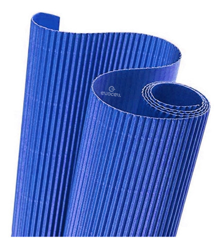 Carton Corrugado Escolar Artesanias Color Azul 0
