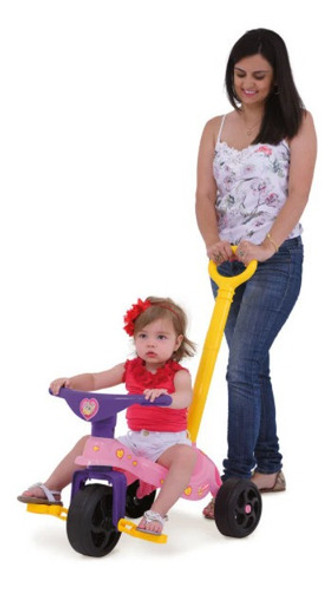 Triciclo Infantil Com Empurrador Fofinha Xalingo 1