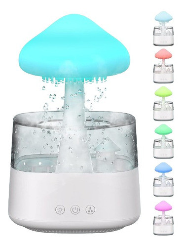 Humidificador Sonido De Lluvia Relaja Purifica Aire Sueño 0