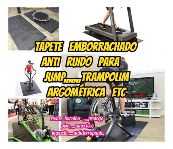 Tapete Emborrachado 4mm- 2,10x1.00mts Ginastica Forrar Piso 1