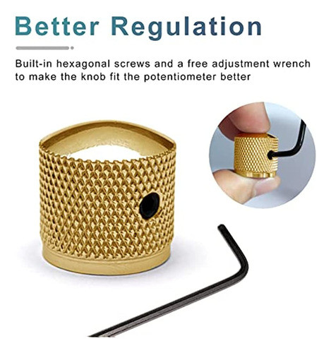 Saphue 4 Perillas De Control De Velocidad De Guitarra De Ton 1