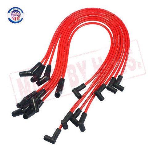 Espiral Roja Base Enchufe De Chispa Alambres 45 Grados Final 1