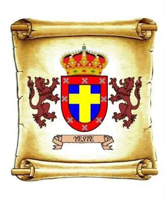 Yeste - Escudo Del Apellido - Heráldica - Lámina 45x30 Cm. 1