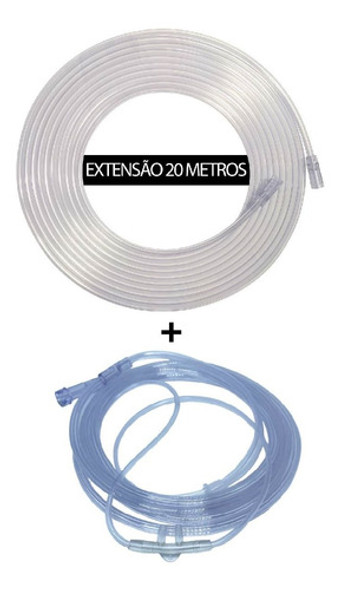 Kit Cateter Nasal De Oxigênio Adulto + Extensão De 20 Metros 1