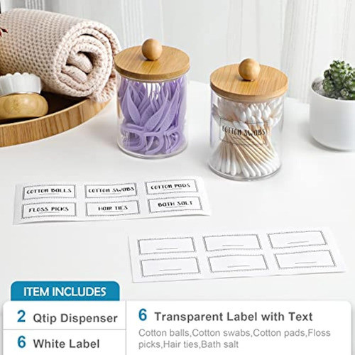 Paquete De 2 Dispensadores Qtip Con Tapas De 1