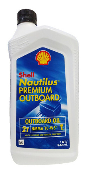 Kit 7 Óleo Shell Nautilus Tcw3 Outboard Semissintético 1l 0
