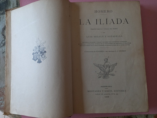 Homero La Ilíada Montaner Y Simón 1