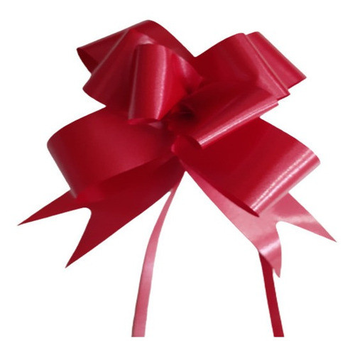 Kit Com 50 Laço Mágico Abre Fácil 16mm 39cm Vermelho 0