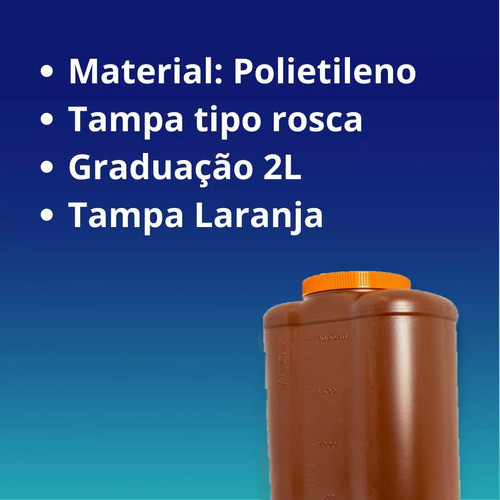 Coletor Para Urina 24 Horas Modelo Garrafa Ambar 10 Unidades 1