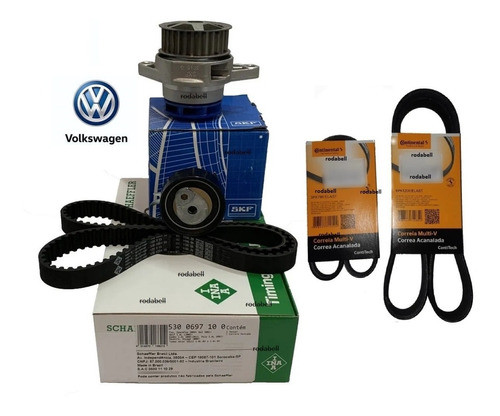 Kit Distribucion Vw Voyage Origin 1.6 8v + Bomba Skf + Poliv 1