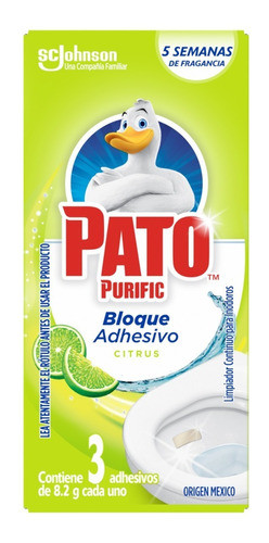 Bloque Adhesivo Pato Citrus 3 Pastillas Pack X6uni 0