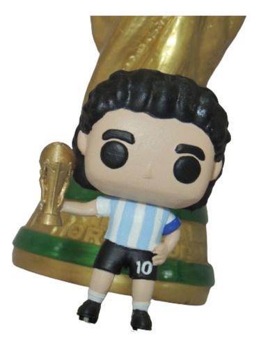 Muñeco Diego Selección Argentina Aaaj Pop3d + Cuadro Dorsal 1