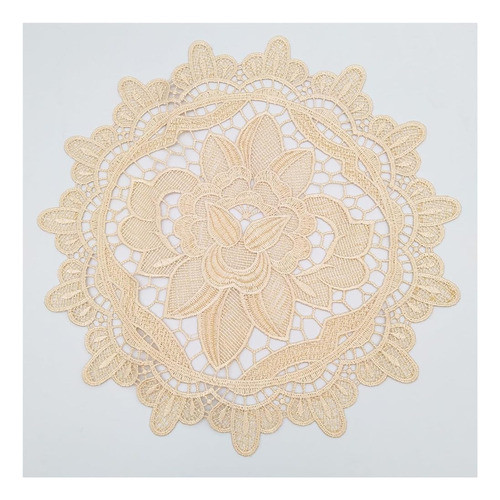 Tinwin Mantel Individual Redondo De Encaje Doily Encaje Tape 0