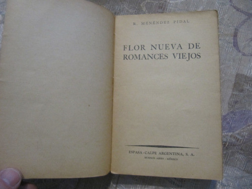 Flor Nueva De Romances Viejos - R. Menendez Pidal 1