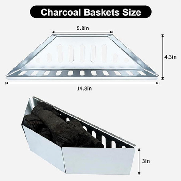 Cesta De Carvão Para Churrasco, Fácil De Limpar, 1 Cesta De Carvão Para Churrasco, Fácil De Limpar, 1