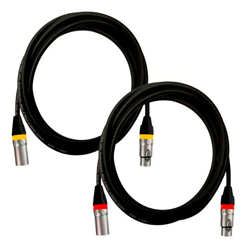 2 Cabos De Microfone Balanceado Xlr Santo Angelo - 07 Metros 1
