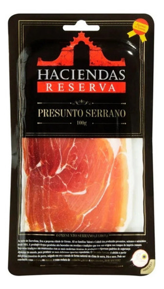 Caixa De Jamon Serrano Presunto Cru Fatiado 100g 15 Unidades 0